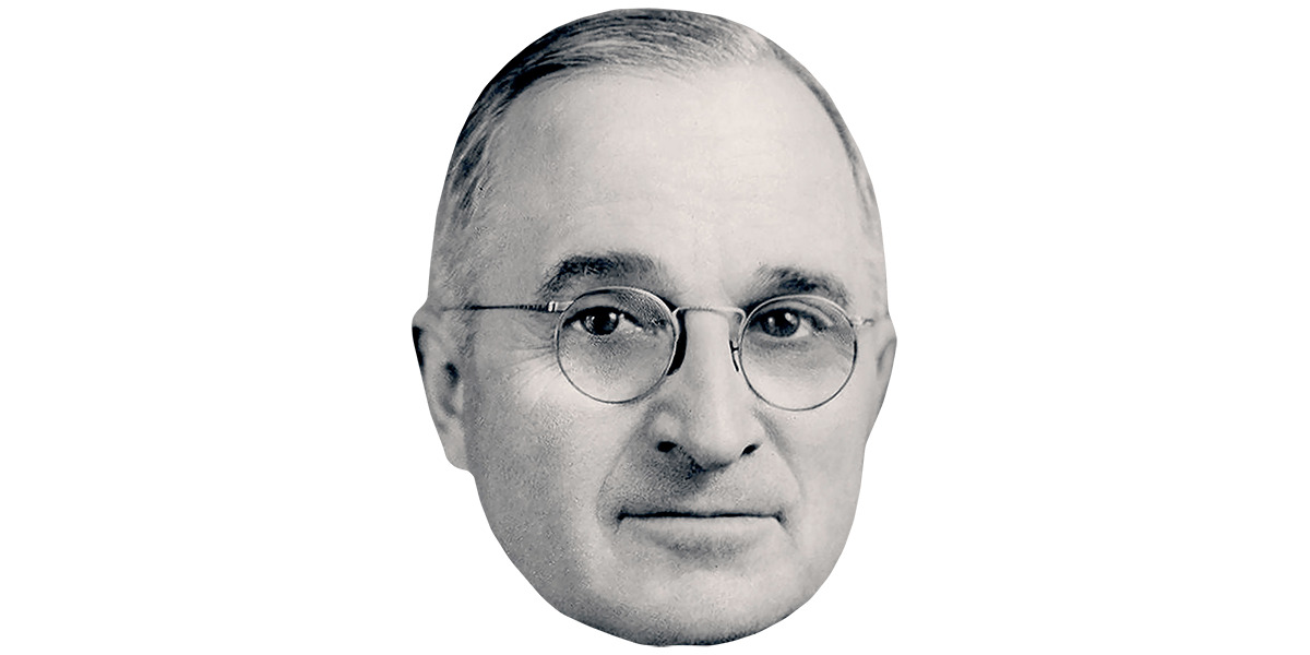 Harry S Truman (BW) Big Head - Celebrity Cutouts